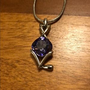 Purple Pendant Necklace